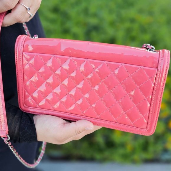 Chanel Lego Hot Pink Patent Brick Ombre Patent Flap - Picture 3 of 16